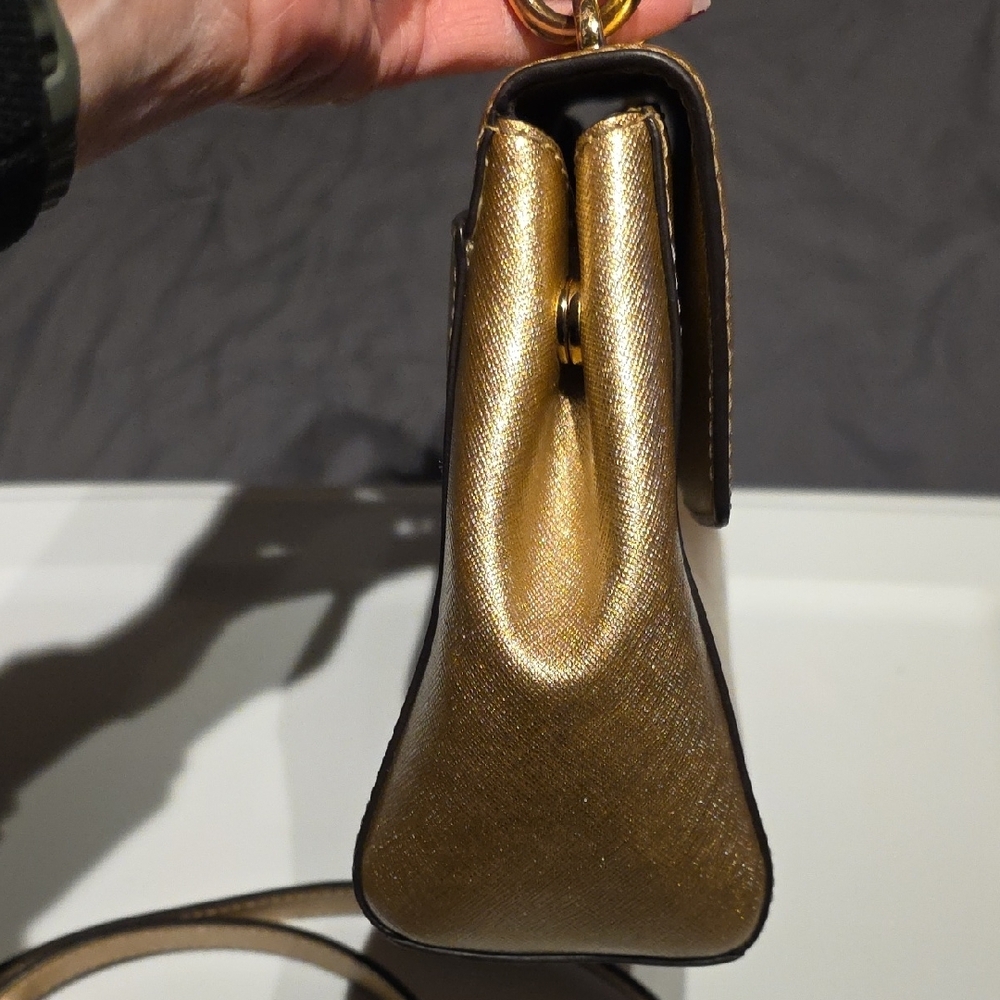 Michael Kors Gold Satchel Bag - Picture 5 of 16